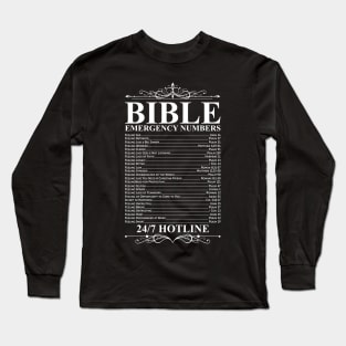 Bible Emergency Numbers Bible Gift Long Sleeve T-Shirt